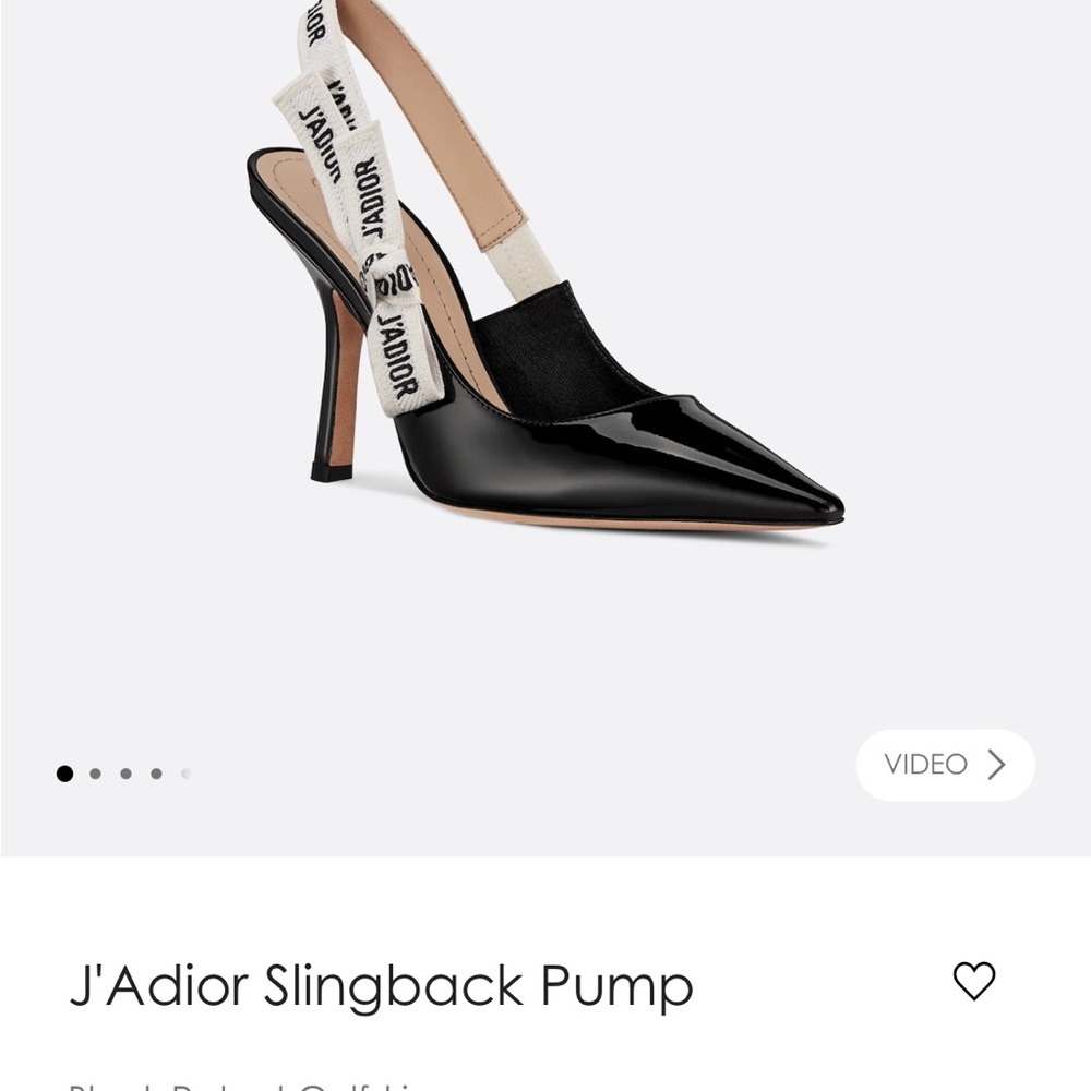 DIOR J'Adior Pump - Black Patent Leather - Size 38 (7.5/8) - Great Condition